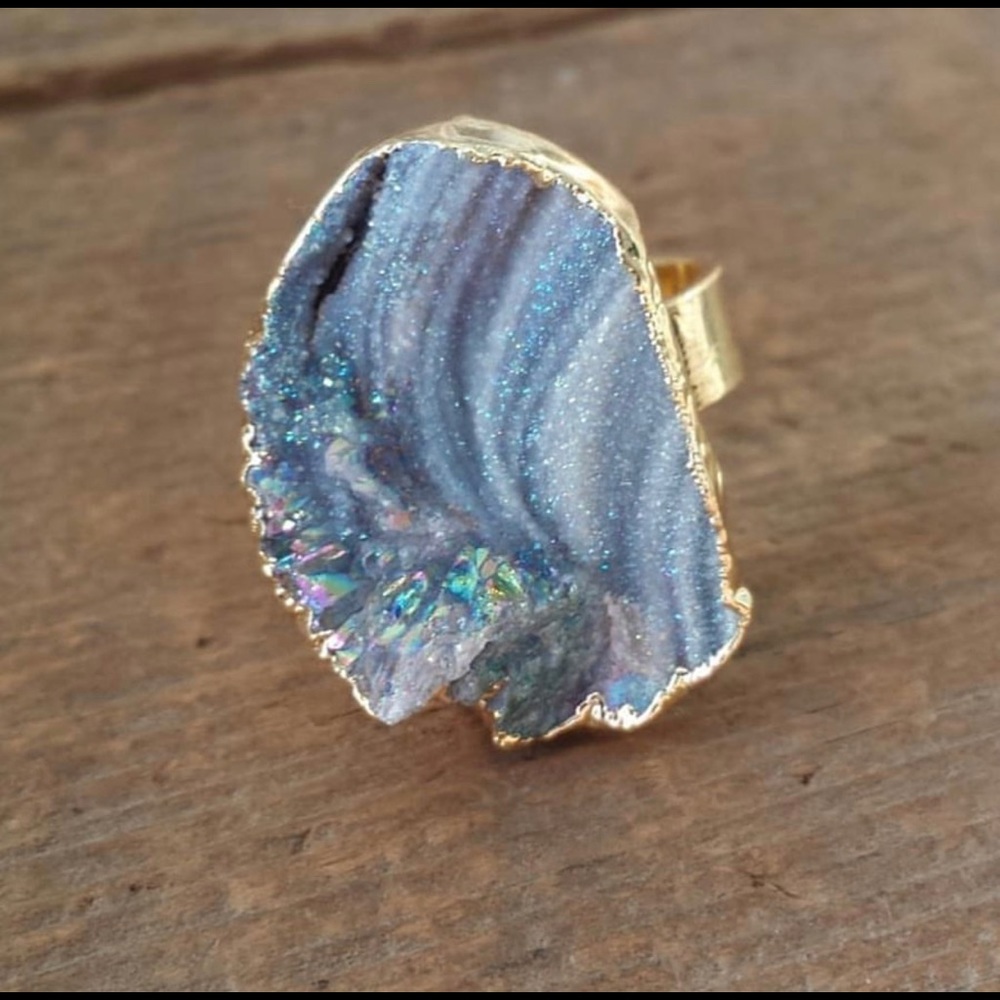 ❌SOLD❌ Galaxy Quartz Ring.